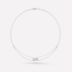 CRUSH SILVER DIAMOND NECKLACE