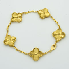 CLOVER GOLD BRACELET 5 MOTIF