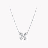 CLASSIC BUTTERFLY SILVER DIAMOND NECKLACE
