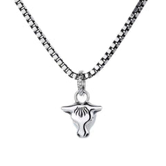 GG DOUBLE CLASSIC RETRO STERLING SILVER COW NECKLACE