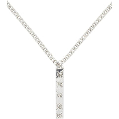 GG STERLING SILVER GHOST BAR PENDANT