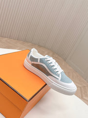 HM 25S SNEAKER LOW SPORTS IN BLUE DENIM MIX WHITE LAMBSKIN