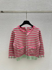 Chanel Cardigan Pink mix Gray Cachemire 232766