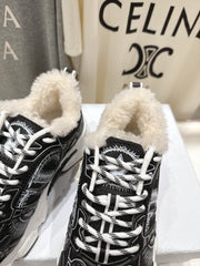 DIOR CHRONO SNEAKER 25S IN BLACK LAMBSKIN AND MESH FABRIC STYLE 3