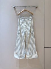 LV 25S VERTICAL STRIPED WIDE-LEG PANTS 0149