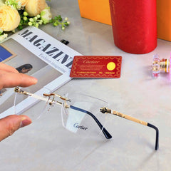 PANTHÈRE RIMLESS RECTANGULAR FRAME SUNGLASSES 573230 IN METAL