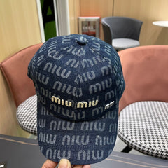 MM BASEBALL CAP IN BLUE DENIM