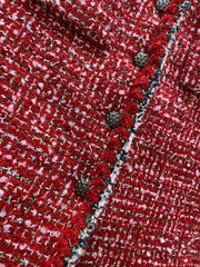 CHANEL 25S RED TWEED FOUR-POCKET SKIRT 314