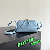 CONCERT POUCH 18.5 IN LIGHT BLUE LAMBSKIN