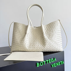 BOTTEGA VENETA 25S PINACOTECA BAG 43 IN IVORY CALFSKIN