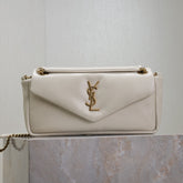 YSL 25S CALYPSO HANDBAG 26 IN IVORY LAMBSKIN GOLD HARDWRE