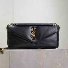 YSL 25S CALYPSO HANDBAG 26 IN BLACK LAMBSKIN GOLD HARDWRE