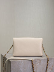 YSL 25S CALYPSO MINI 19 IN BLANC VINTAGE LAMBSKIN GOLD HARDWARE