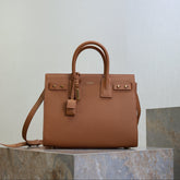YSL 25S SAC DE JOUR GM 32 IN CHESTNUT BROWN SUPPLE GRAINED CALFSKIN