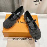 ROMY FLAT BALLERINA IN BLACK LAMBSKIN EMBELLISHED SILVER-TONED STUDS