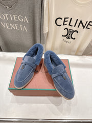 LP 25S SUMMER CHARMS WALK LOAFERS IN SLATE BLUE SUEDE AND FLEECE