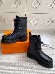 HM 25S ANKLE BOOTS IN BLACK LAMBSKIN