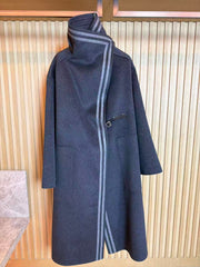 HERMES 25S LONG STAND-COLLAR CASHMERE COAT 317