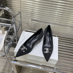 WOMEN'S HIGH HEELS BLACK CALFSKIN