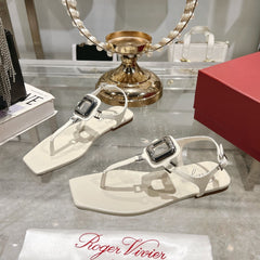 VIV' BY THE SEA SANDALS IN WHITE CALFSKIN