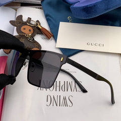 RECTANGULAR FRAME SUNGLASSES G7809 IN METAL