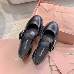 Loafer Black Cowhide With Cross-strap