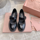 Loafer Black Cowhide With Cross-strap