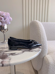 FLAT PUMP 2 CM IN BLACK PATENT CALFSKIN