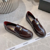 CHANEL 25S MOCCASINS IN ROSEWOOD CALFSKIN GOLD HARDWARE