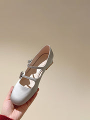 TRÈS VIVIER MARY JANE DOUBLE-STRAP IN SILVER SILK