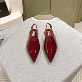 ALAIA SLINGBACK 25S IN RED PATENT LEATHER