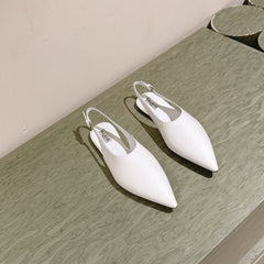 ALAIA SLINGBACK 25S IN WHITE PATENT LEATHER