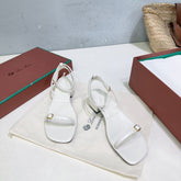 LP MINDIL SANDAL 25 IN WHITE LAMBSKIN