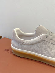 SNEAKERS IN METAL GREY SUEDE WITH CANVAS