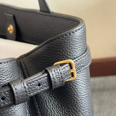 SMALL CABAS ANAÏS CUIR TRIOMPHE 28 IN BLACK GRAINED CALFSKIN