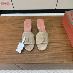 LP HIGH HEELS 25S IN STONE BROWN SUEDE