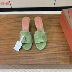 LP HIGH HEELS 25S IN SAGE GREEN SUEDE