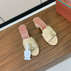 LP HIGH HEELS 25S IN CREAM KHAKI SUEDE