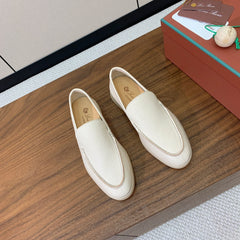 LP LOAFERS 25S IN CREAM WHITE LAMBSKIN