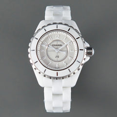 J12 Quartz White Ceramic White Numerals White Dial