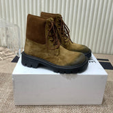 LW SIERRA COMBAT BOOT AMBER AND BLACK SUEDE