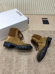 LW SIERRA COMBAT BOOT AMBER AND BLACK SUEDE