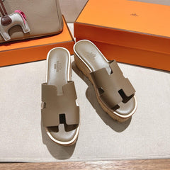 HM 25S HIGH WEDGE SANDALS IN MOCHA BROWN LAMBSKIN STYLE 15