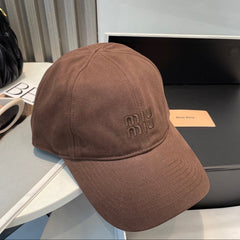 MM BASEBALL CAP IN BROWN ORANGE FABRIC BRAND EMBROIDERY