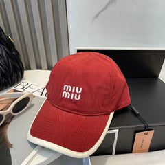 MM BASEBALL CAP IN RED FABRIC STYLE 9