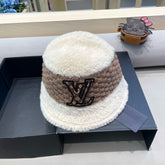 BUCKET HAT IN WHITE MIX BROWN WOOL 421037