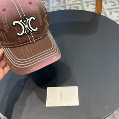 BASEBALL CAP MODEL 650511 IN BROWN TO PINK OMBRE COTTON