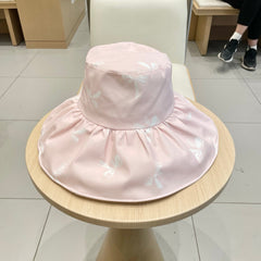 CELINE 25S BUCKET BOW HAT 733401 IN BABY PINK