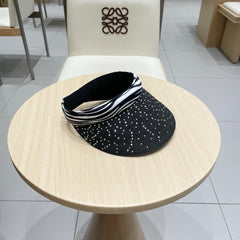 VISOR HAT MODEL 652215 IN BLACK WOVEN STRAW