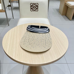 VISOR HAT MODEL 652216 IN BEIGE WOVEN STRAW